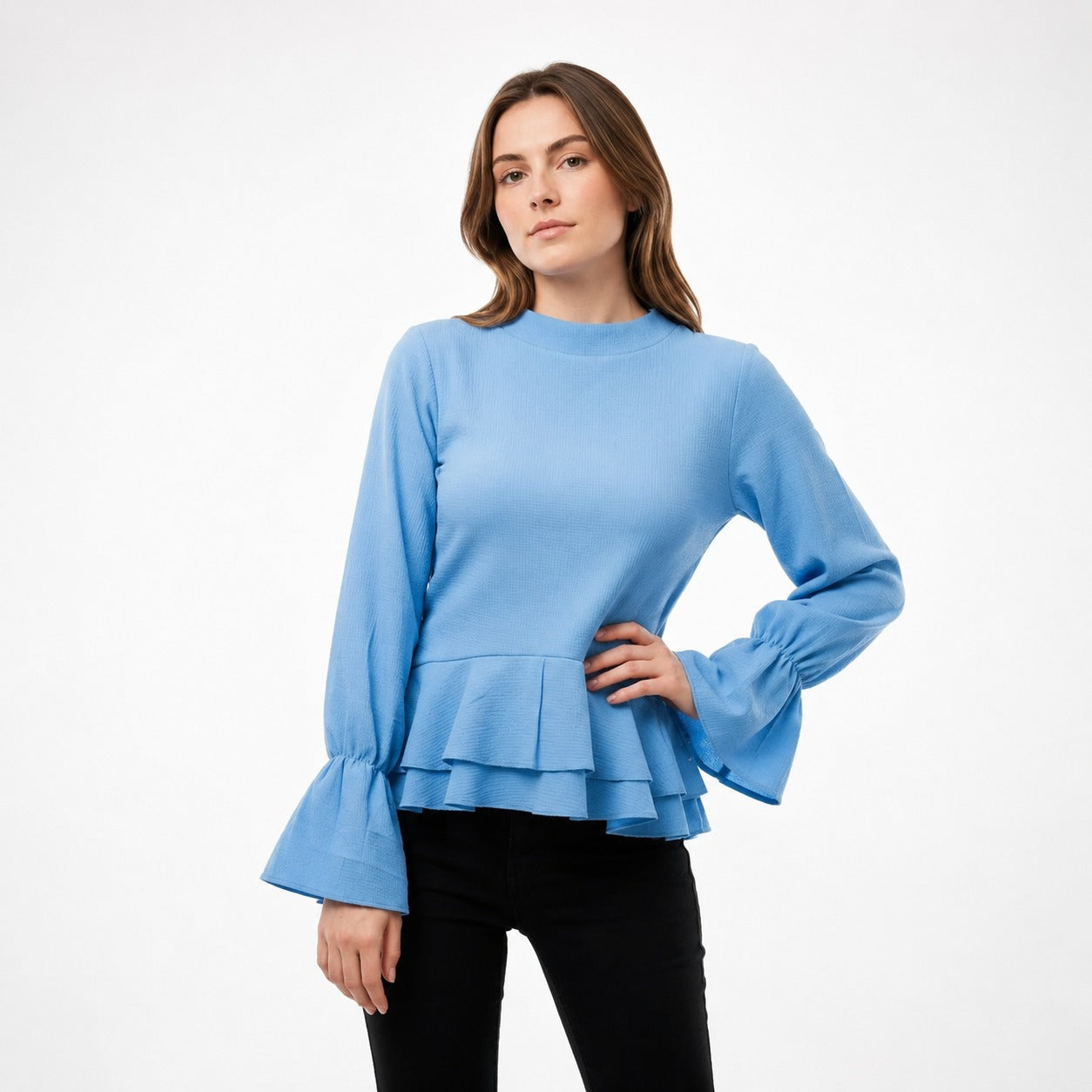 ARZO Azure Grace Peplum Top