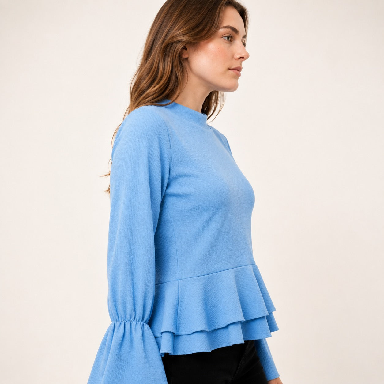 ARZO Azure Grace Peplum Top