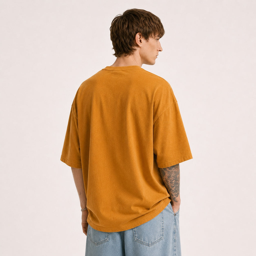 ARZO “Black Excellence”Power Oversize Tee – Earth Brown