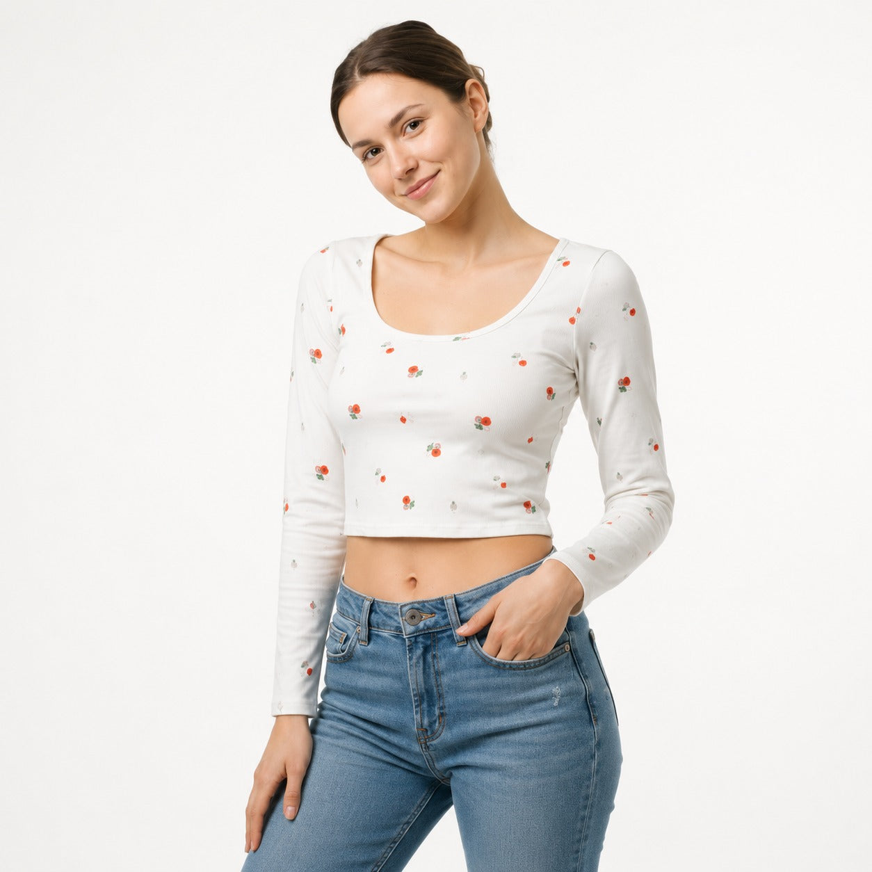 ARZO Bloom Charm Floral Crop Top
