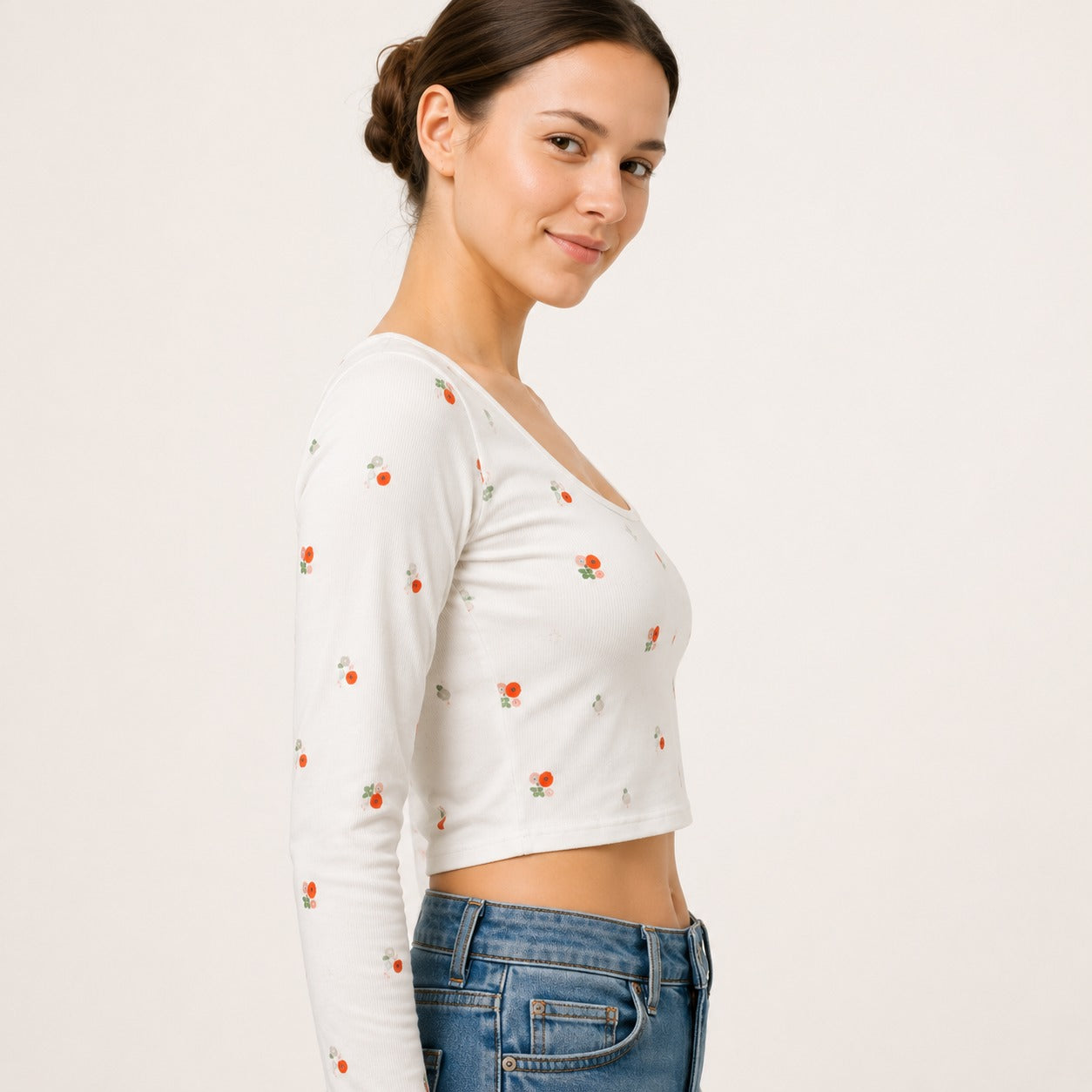 ARZO Bloom Charm Floral Crop Top