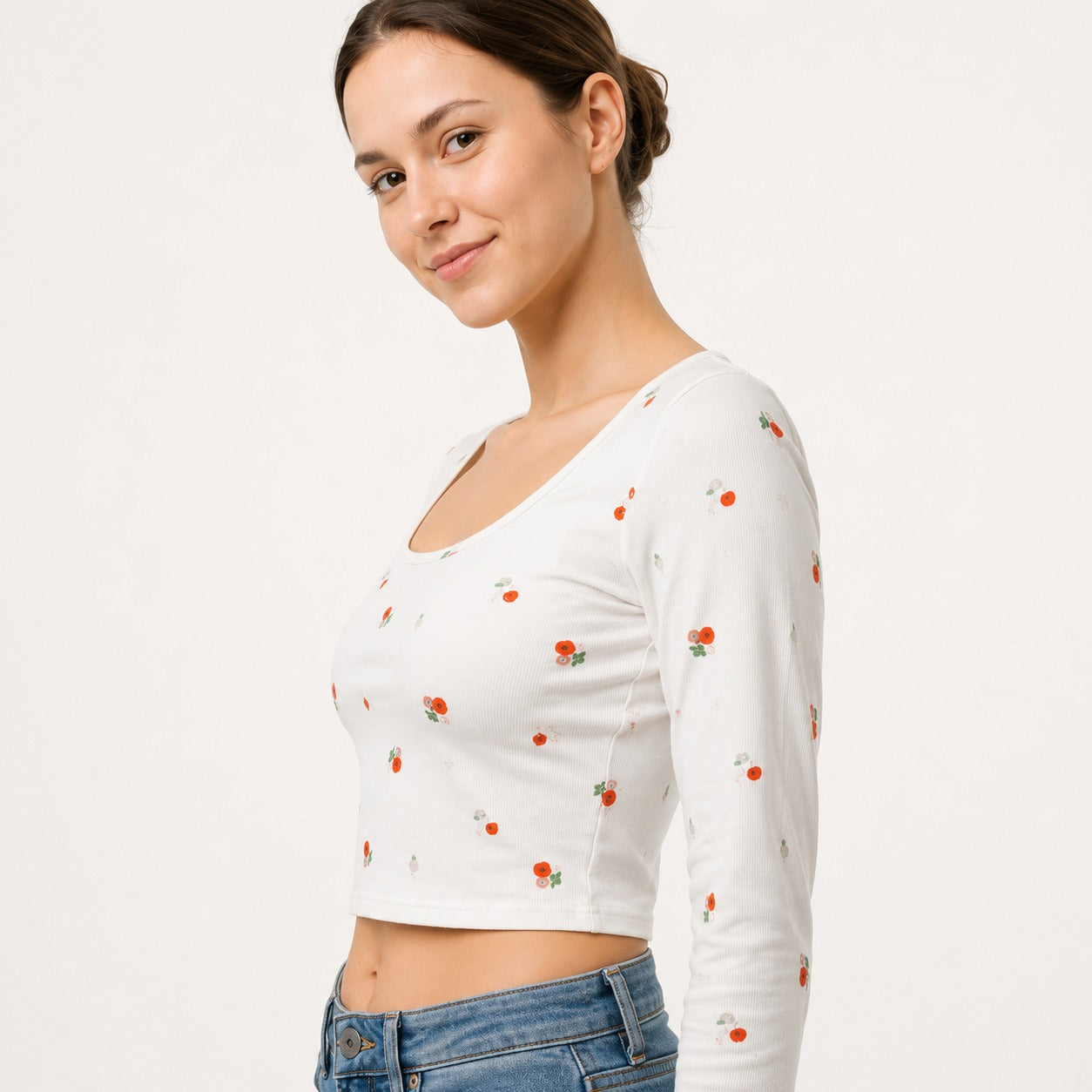 ARZO Bloom Charm Floral Crop Top