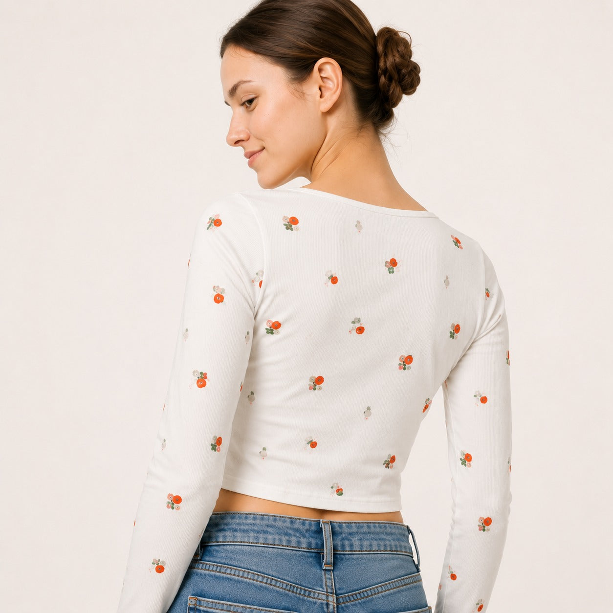 ARZO Bloom Charm Floral Crop Top