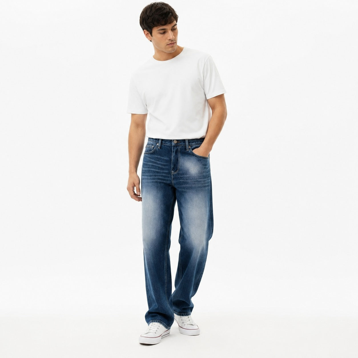 ARZO Blue Drift Baggy-Fit Jeans
