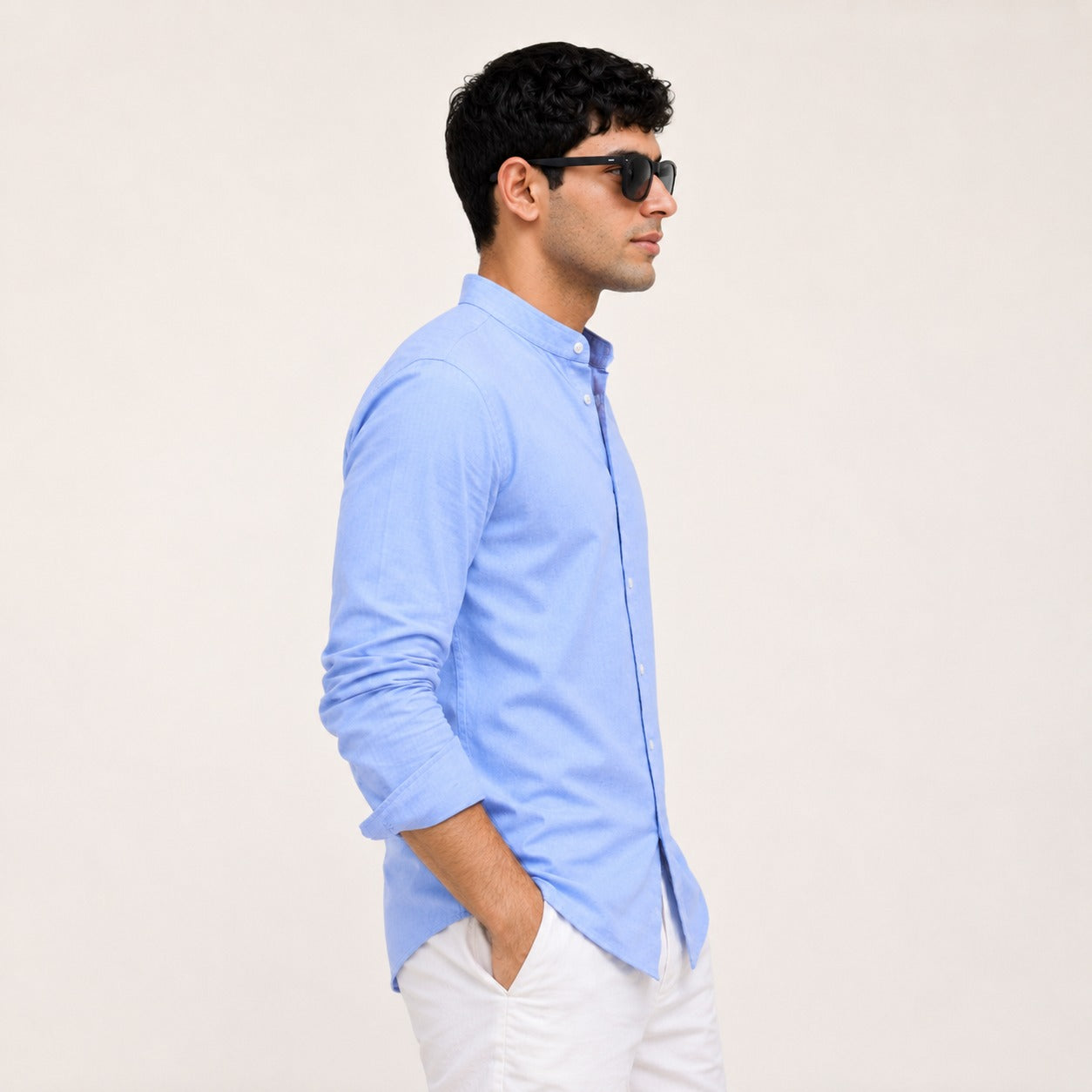 ARZO Celeste Mandarin Shirt