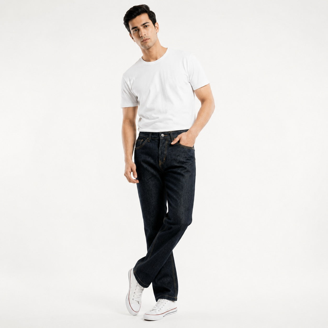 ARZO Charcoal Edge Straight-Fit Jeans