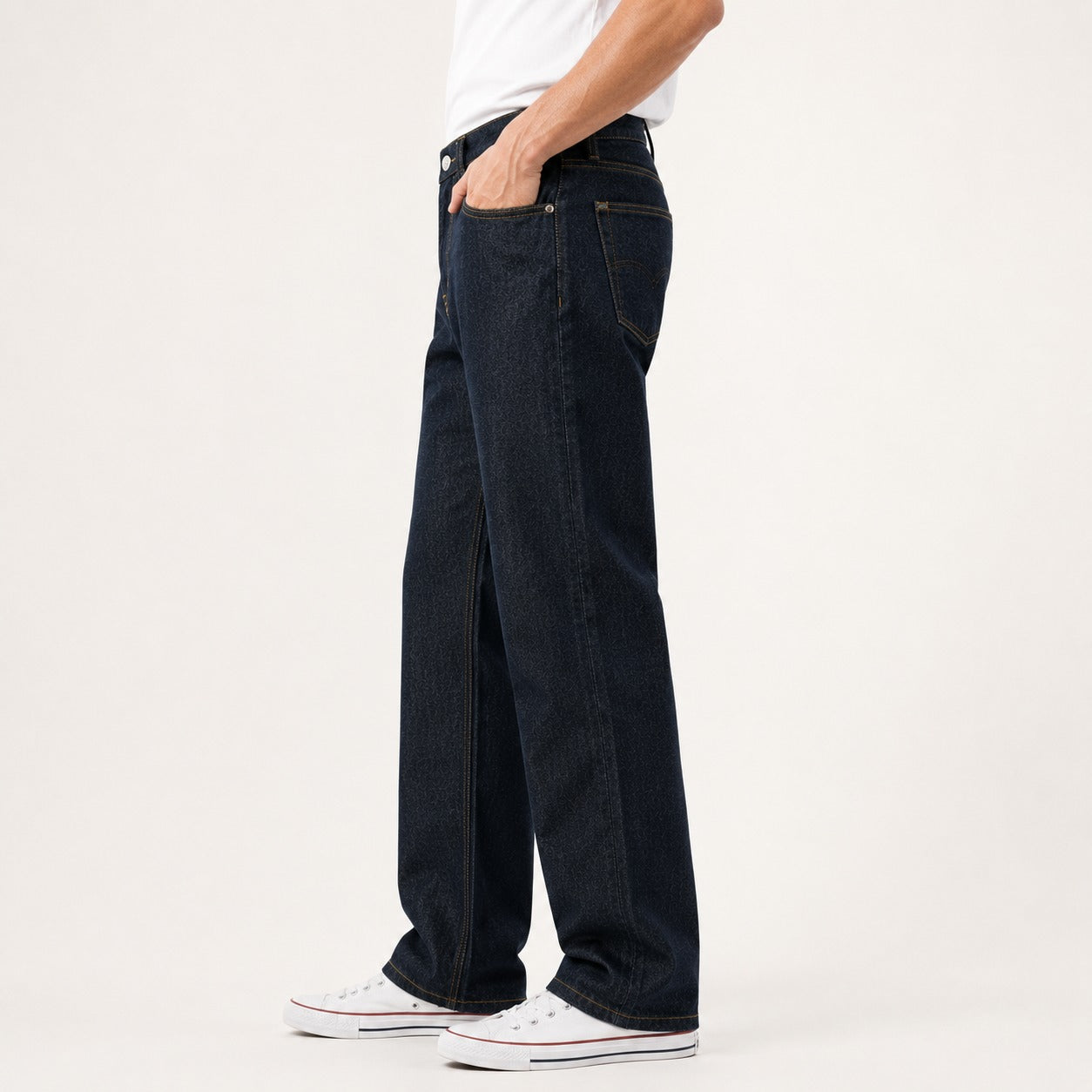 ARZO Charcoal Edge Straight-Fit Jeans