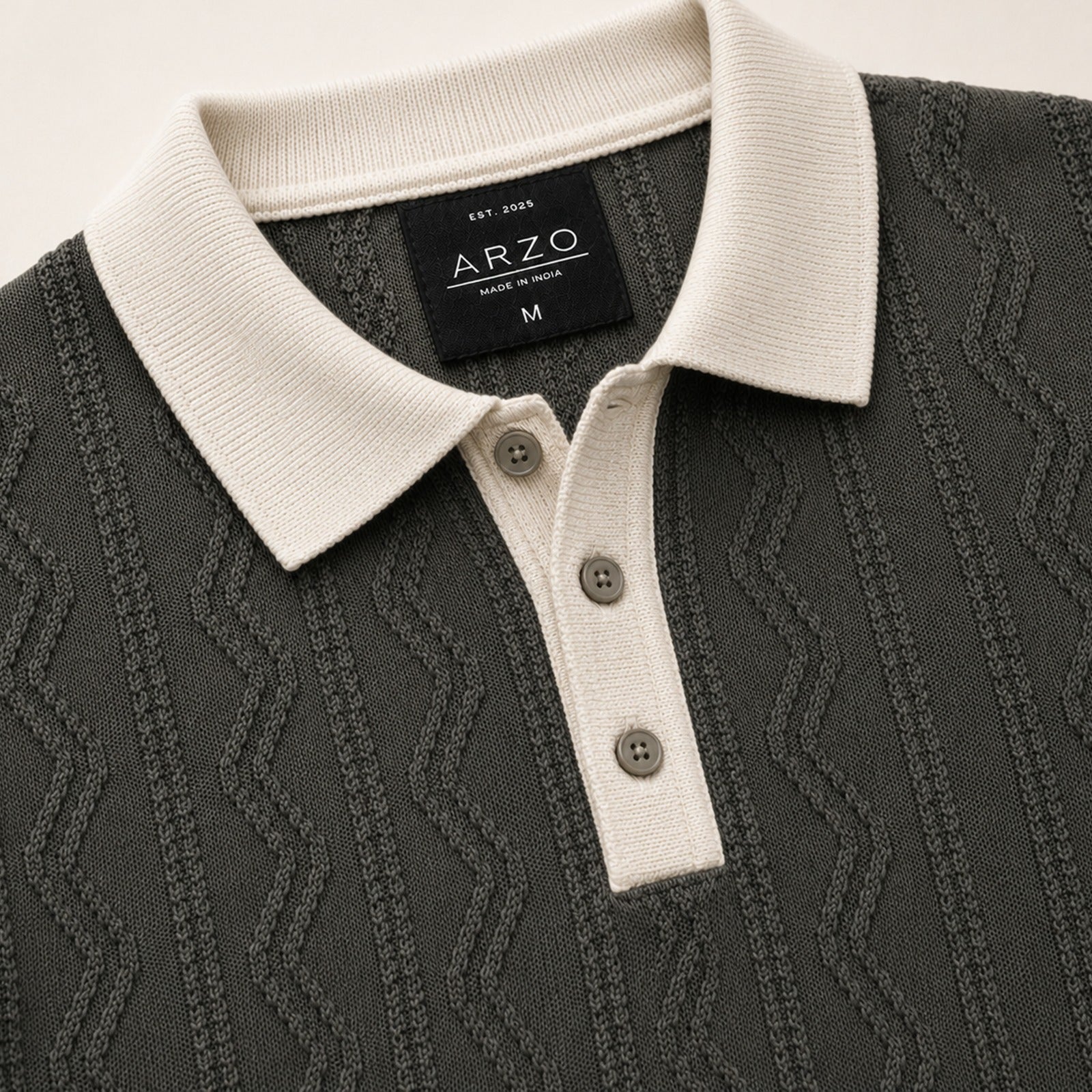 ARZO Classic Edge Polo – Olive Green