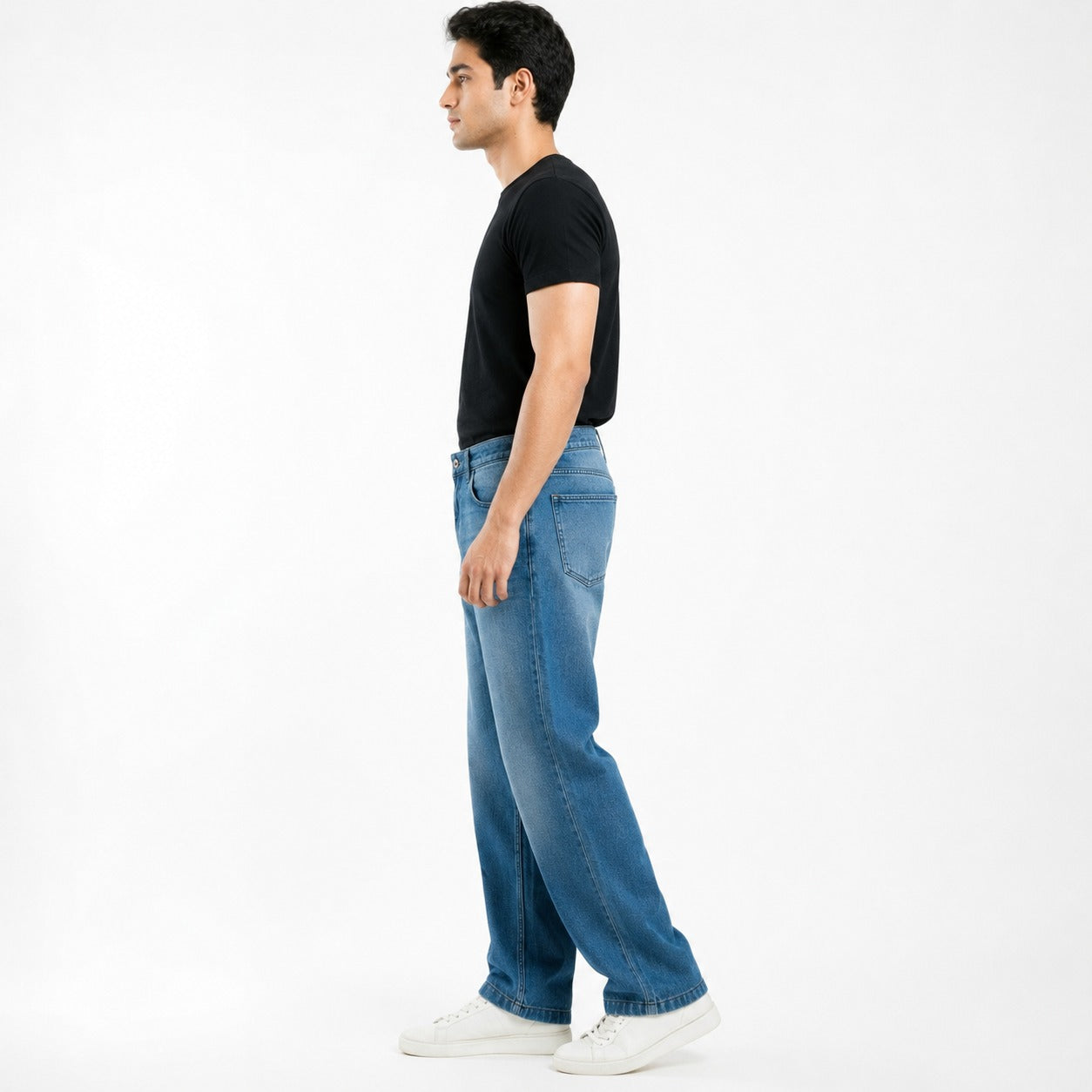 ARZO Classic Mid-Blue Baggy Jeans