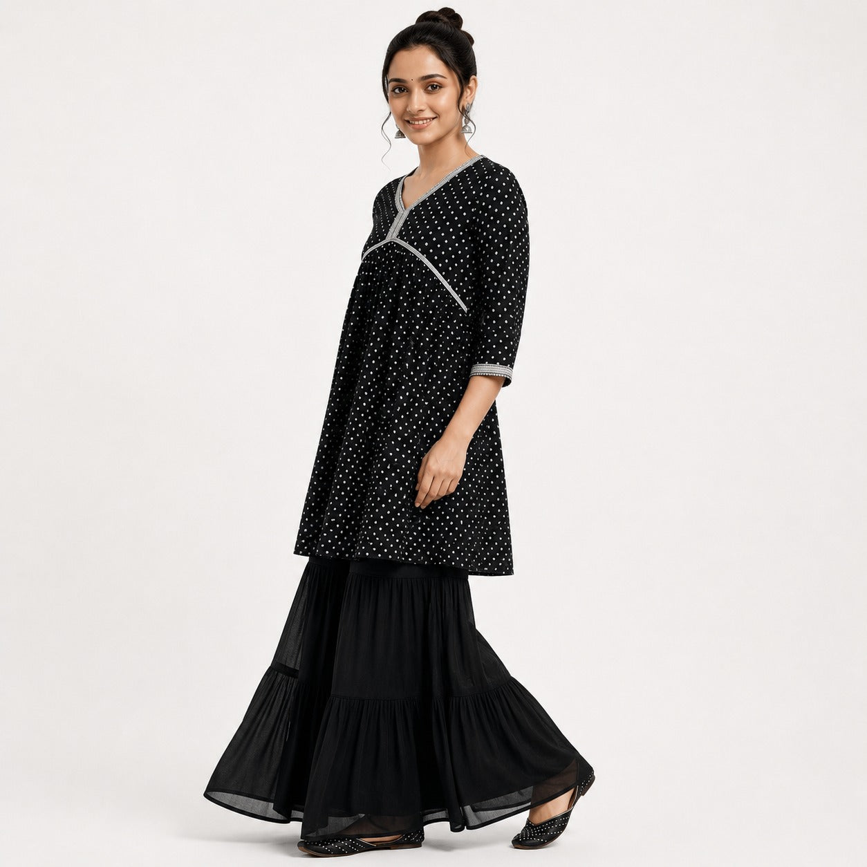 ARZO Classic Noir Sharara Suit