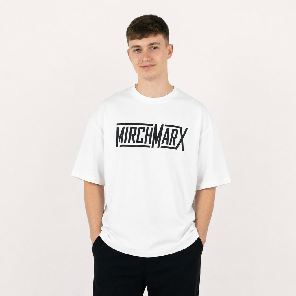ARZO Core Statement Oversized Tee – White