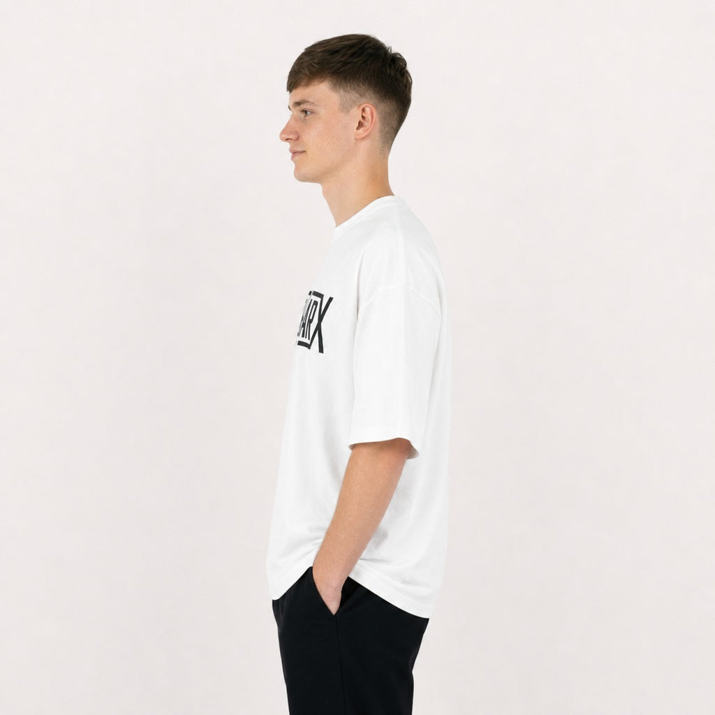 ARZO Core Statement Oversized Tee – White
