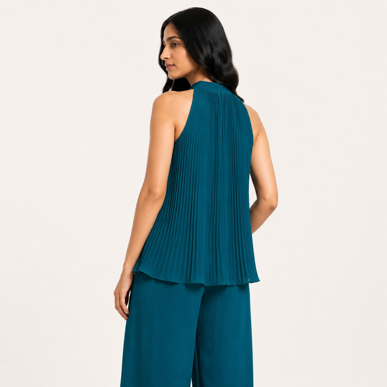 ARZO Emerald Flow Pleated Co-ord Set