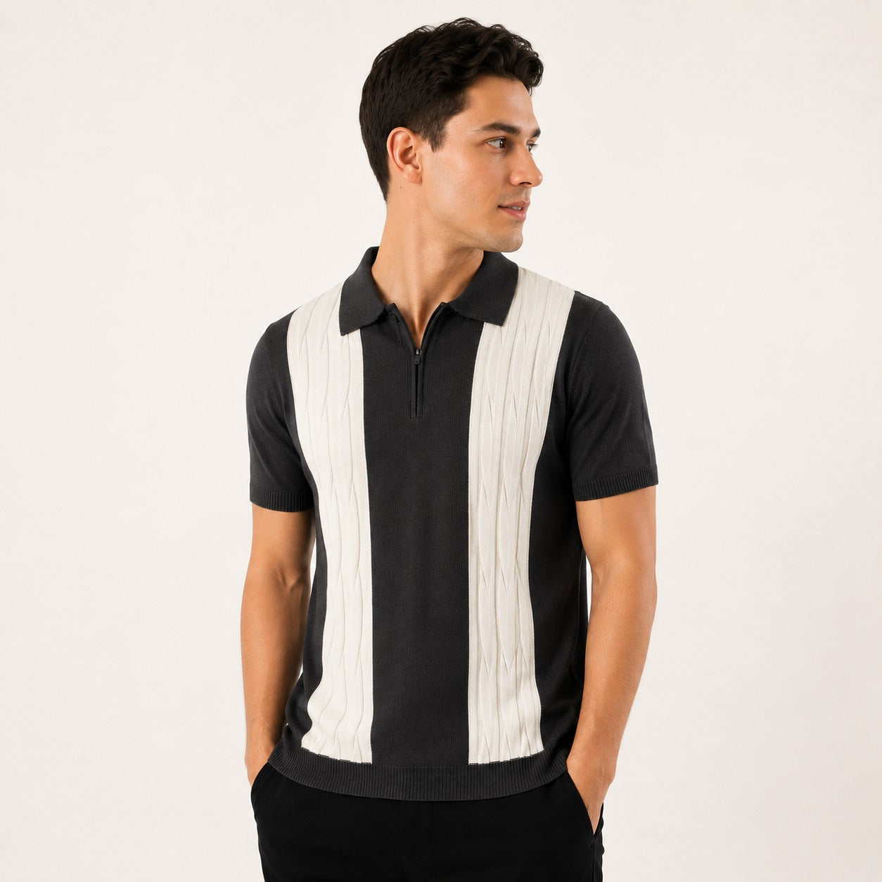ARZO Graphite Ivory Luxe Polo