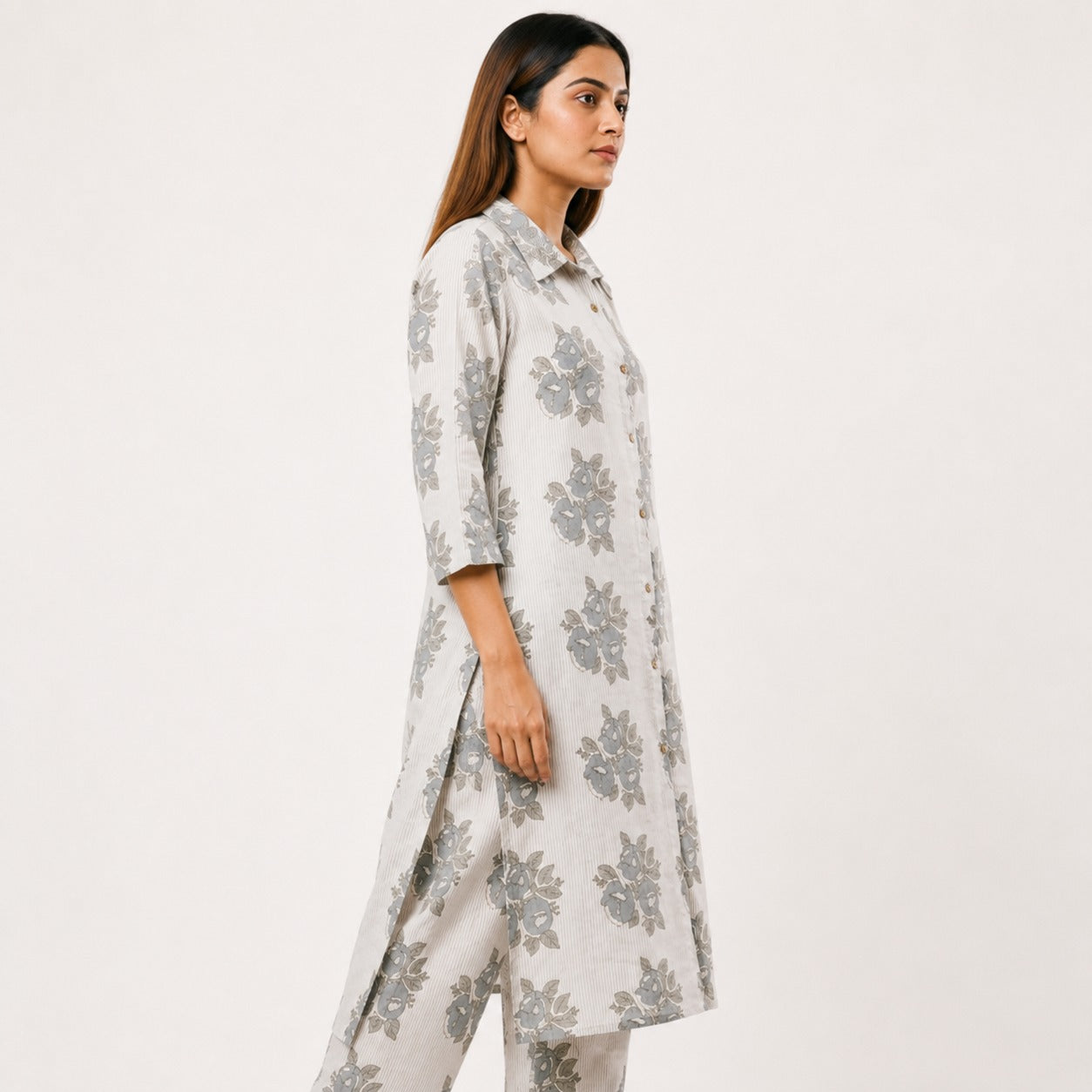 ARZO Grey Floral Co-Ord Set