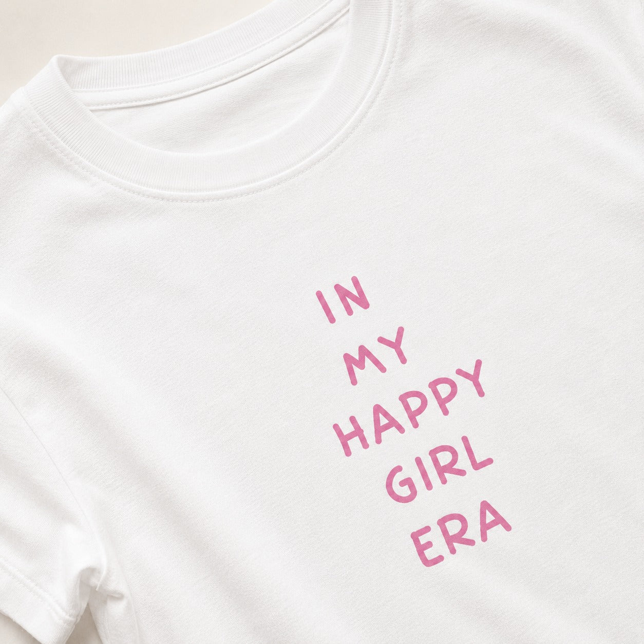 ARZO “Happy Girl Era” Graphic Crop Tee