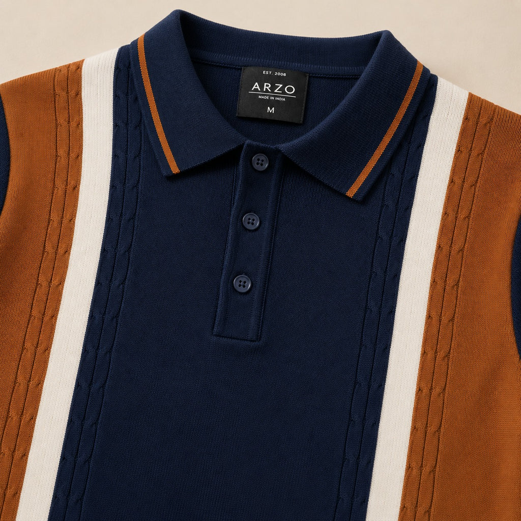ARZO Heritage Stripe Polo