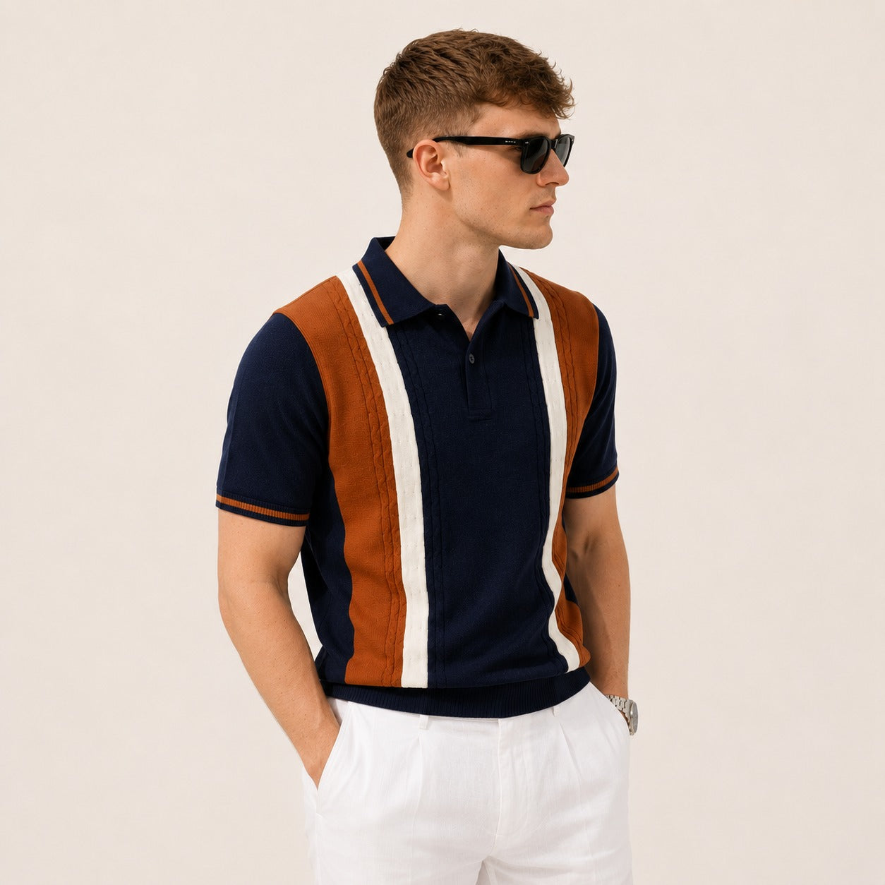 ARZO Heritage Stripe Polo | Premium Quality