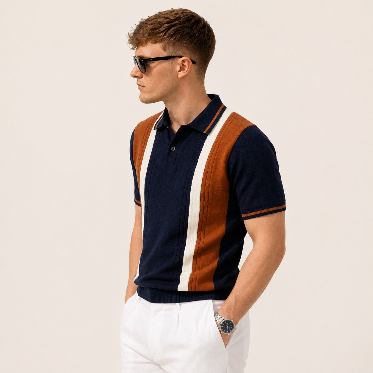 ARZO Heritage Stripe Polo | Premium Quality