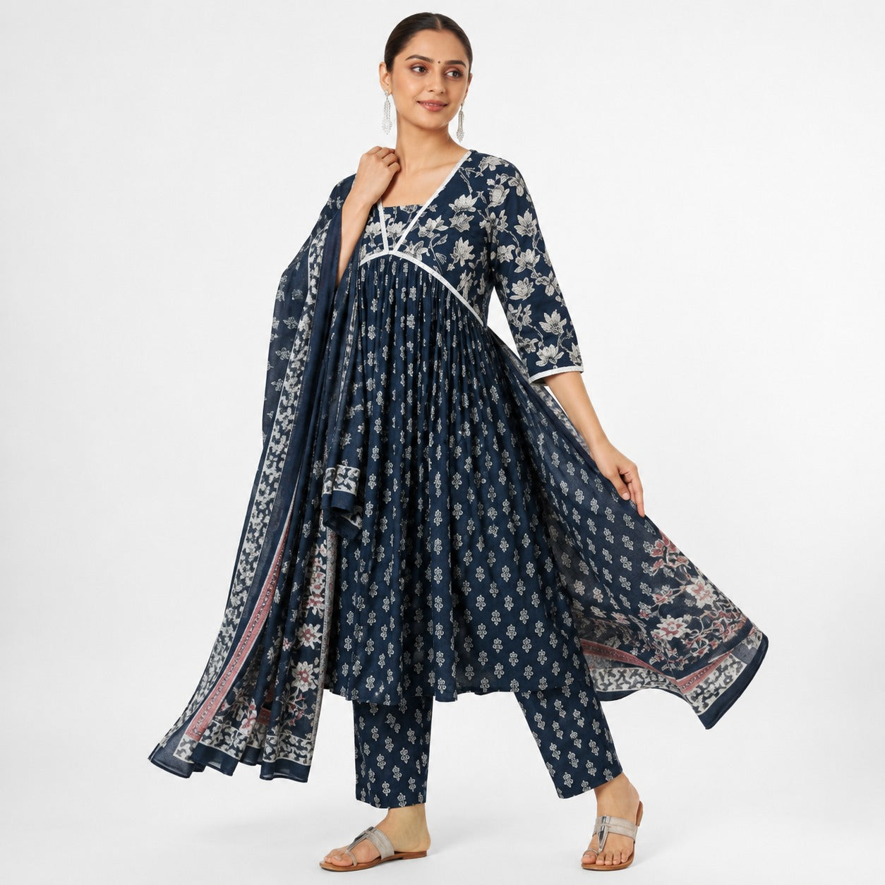 ARZO Indigo Heritage Printed Suit