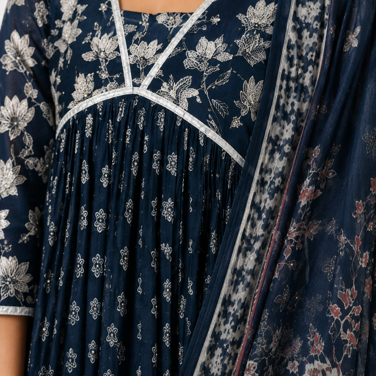 ARZO Indigo Heritage Printed Suit