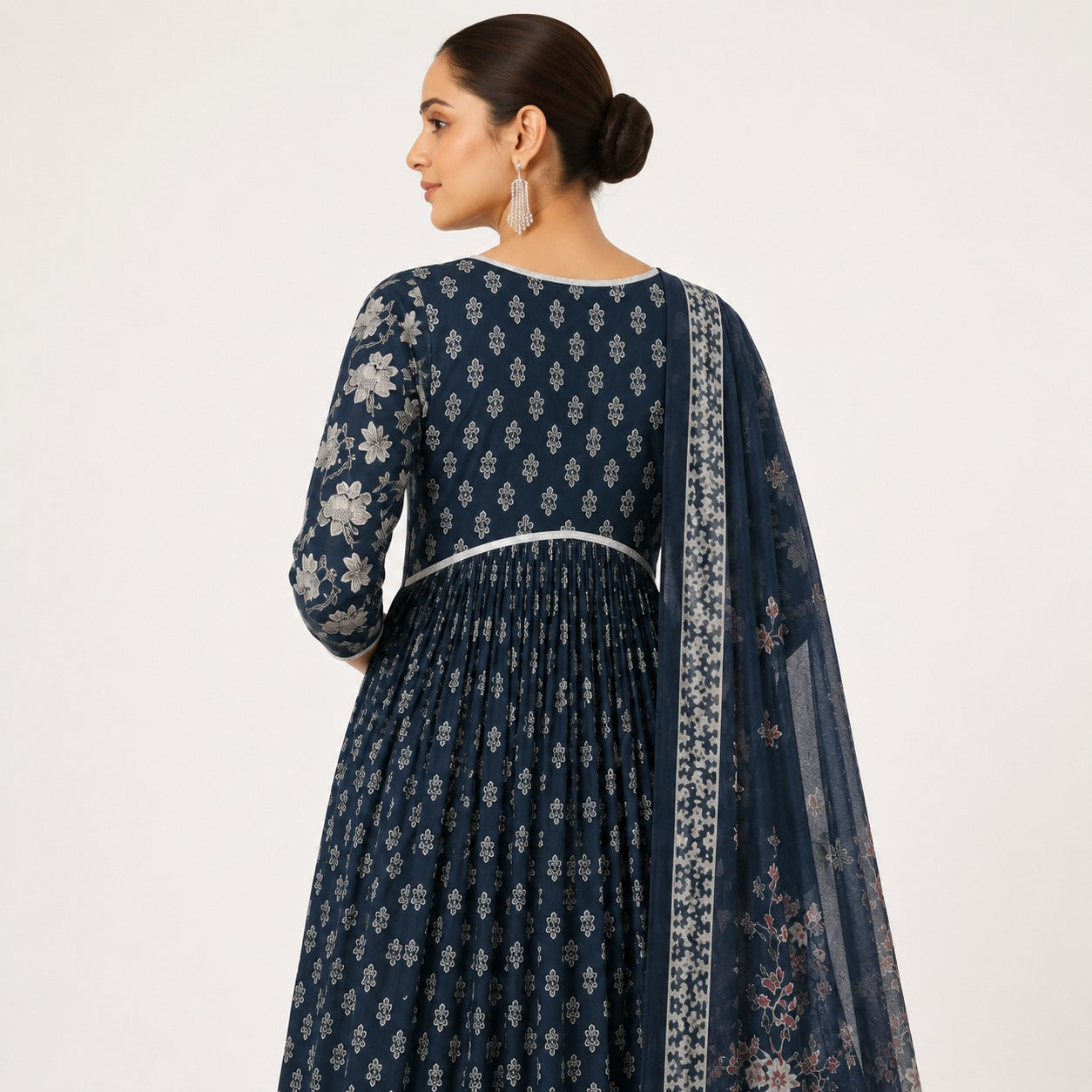 ARZO Indigo Heritage Printed Suit