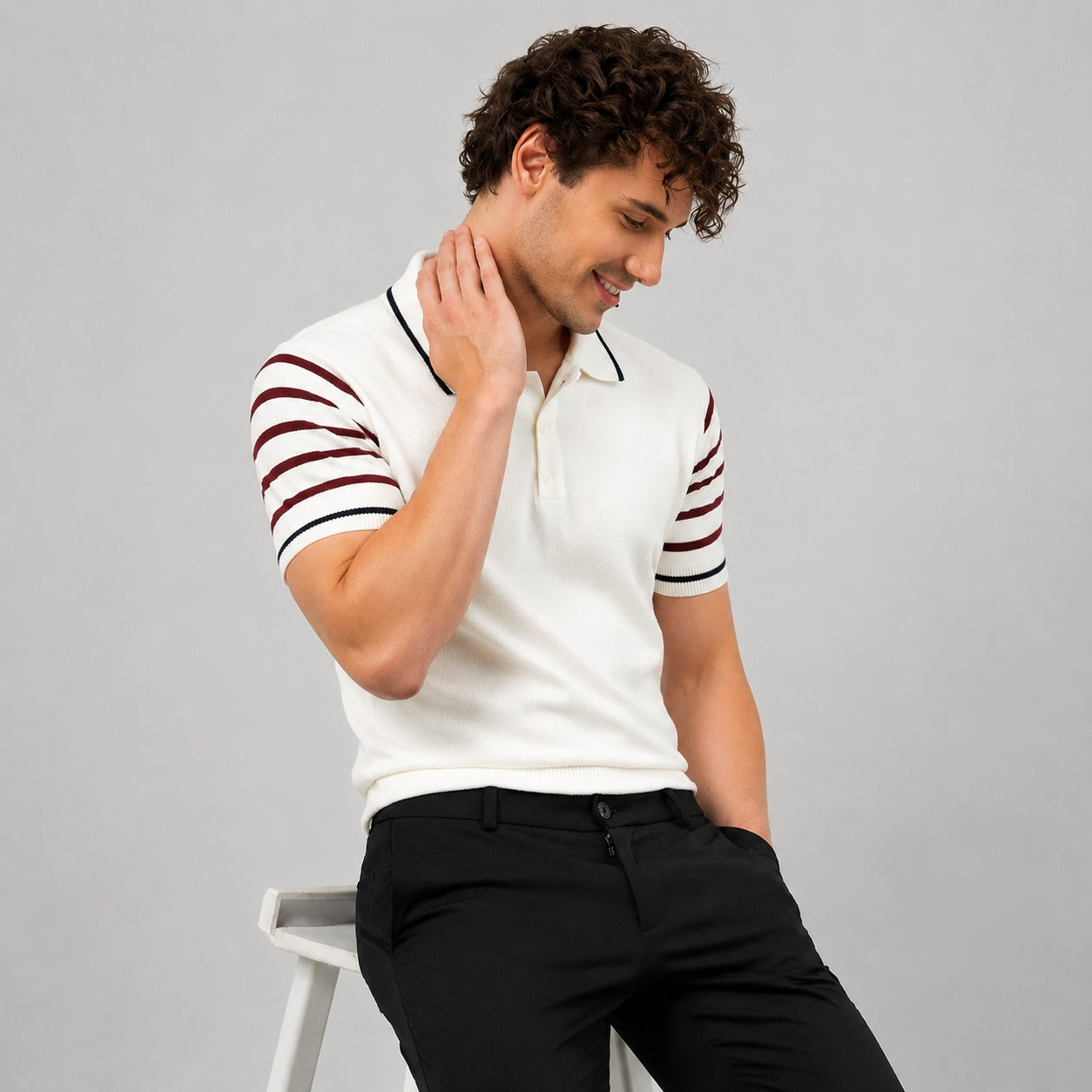 ARZO Ivory Edge Polo (White)