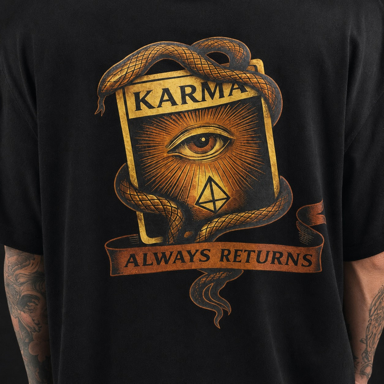 ARZO Karma Returns Oversized Tee – Black