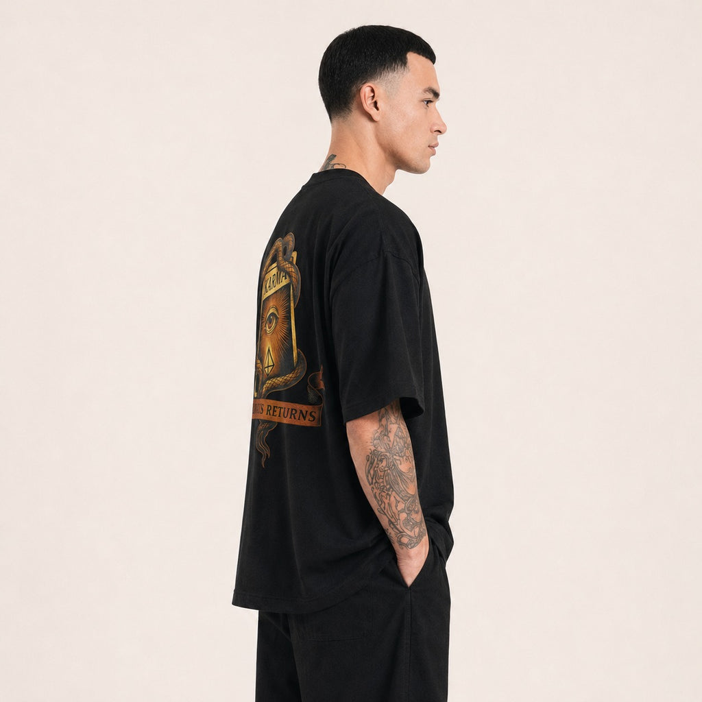 ARZO Karma Returns Oversized Tee – Black