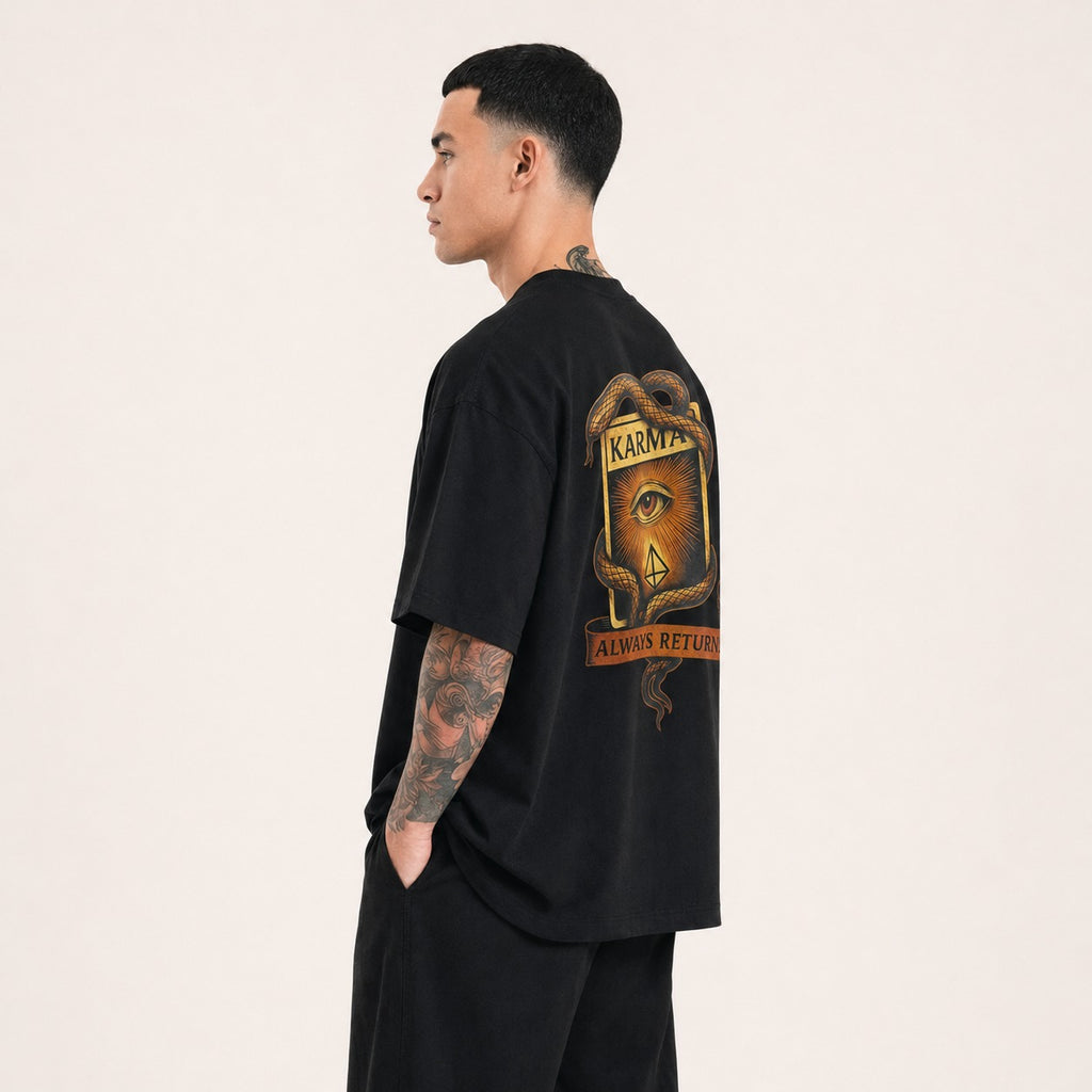 ARZO Karma Returns Oversized Tee – Black