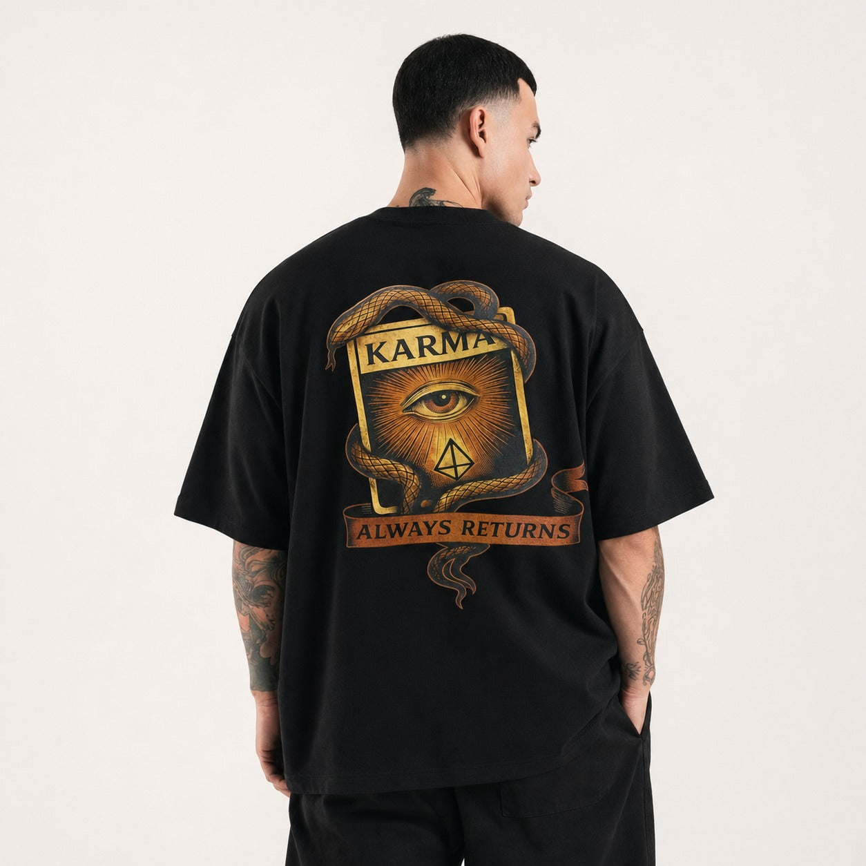 ARZO Karma Returns Oversized Tee – Black