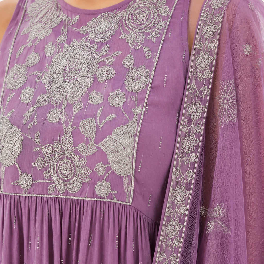 ARZO Lavender Whisper Tiered Suit Set