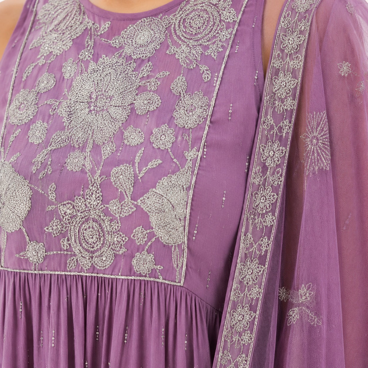 ARZO Lavender Whisper Tiered Suit Set