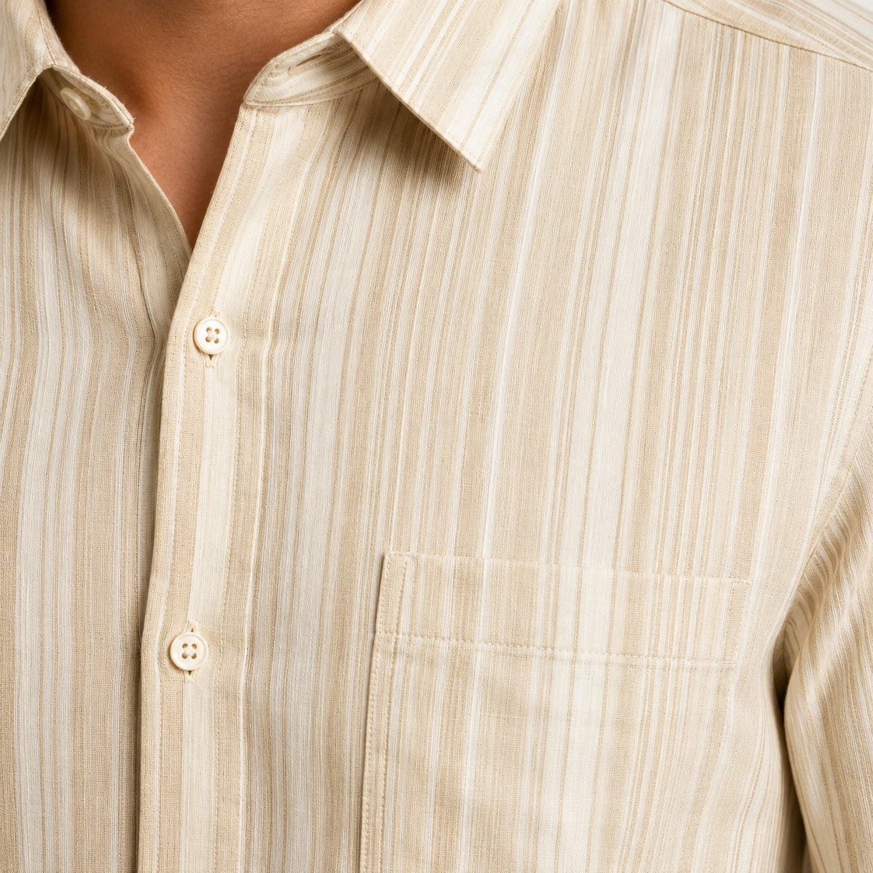 ARZO Linen Dune Stripe Shirt