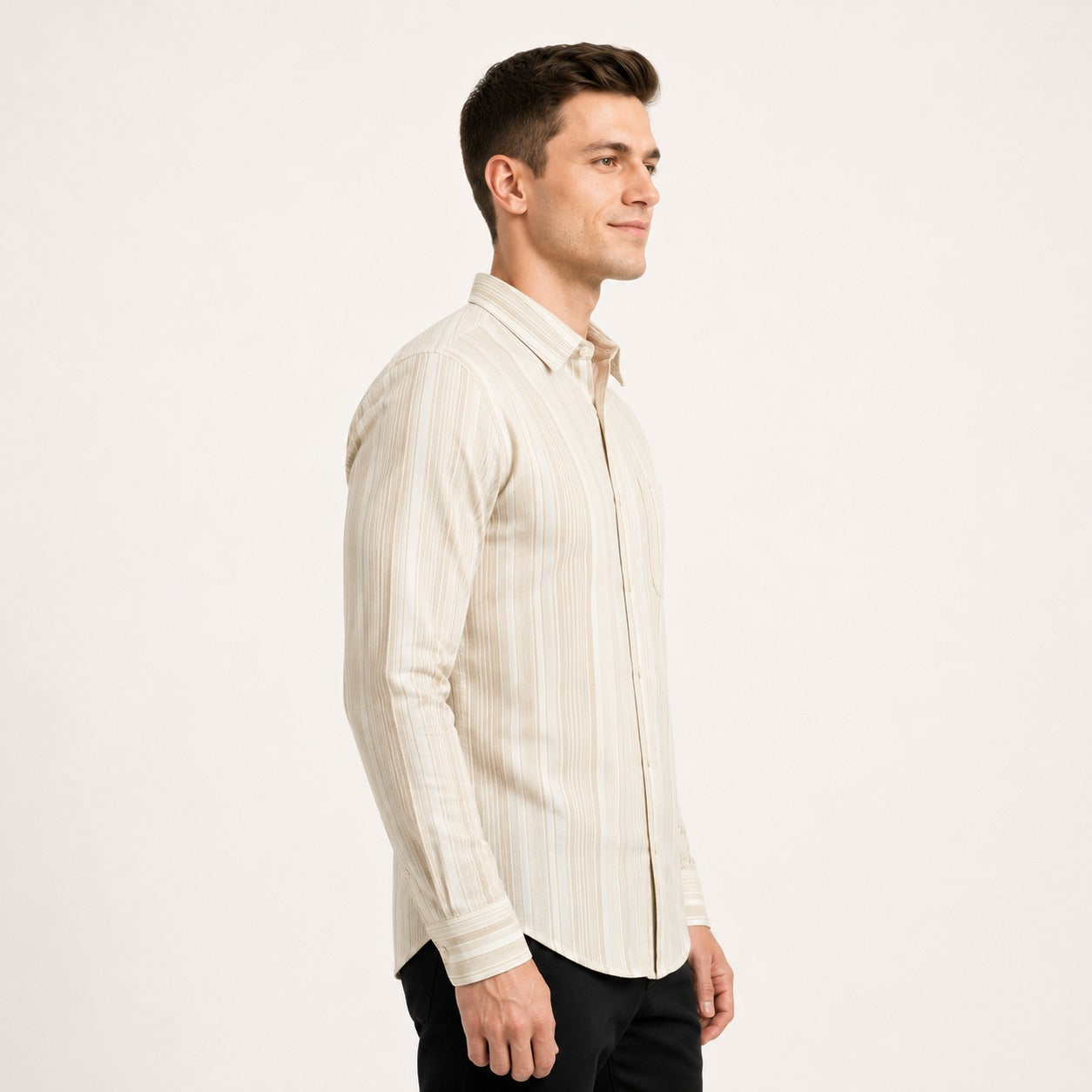 ARZO Linen Dune Stripe Shirt