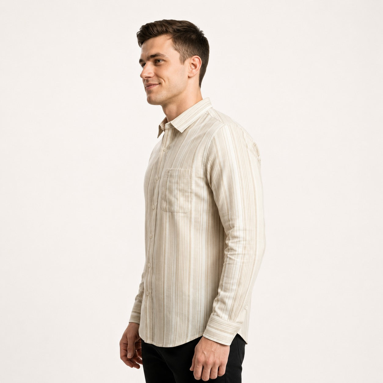 ARZO Linen Dune Stripe Shirt