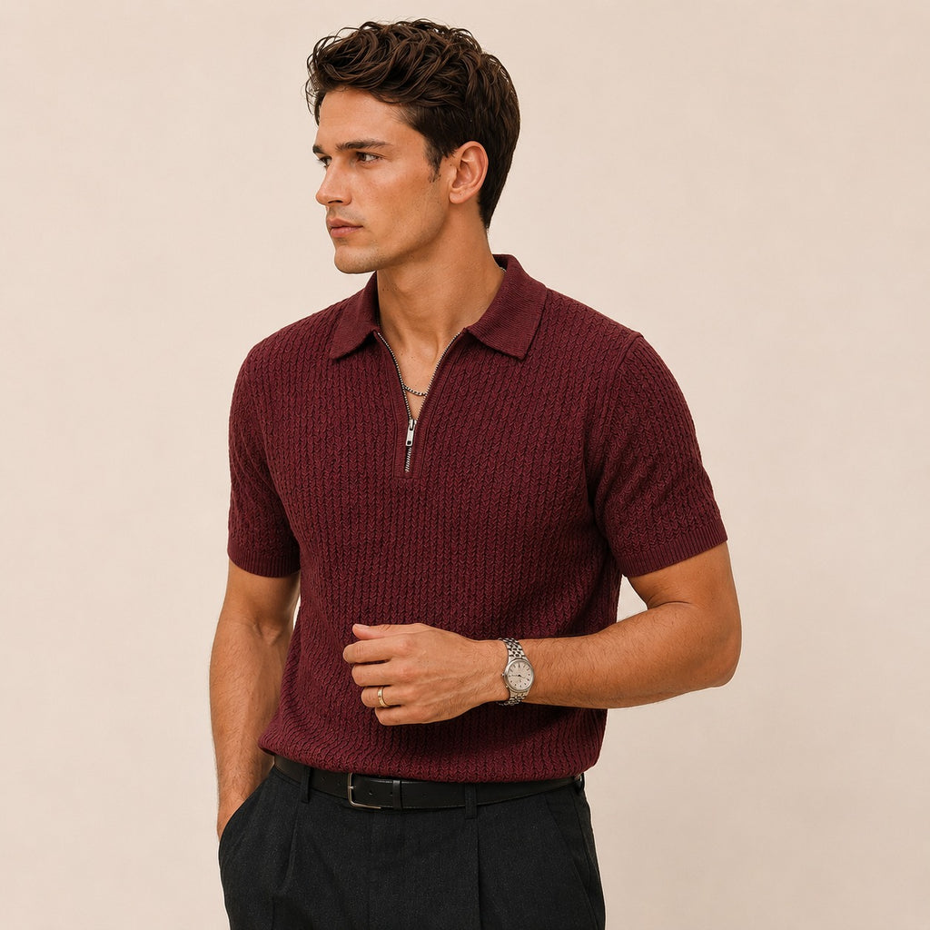 ARZO Maroon Luxe Polo