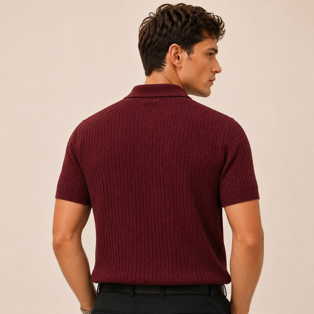 ARZO Maroon Luxe Polo