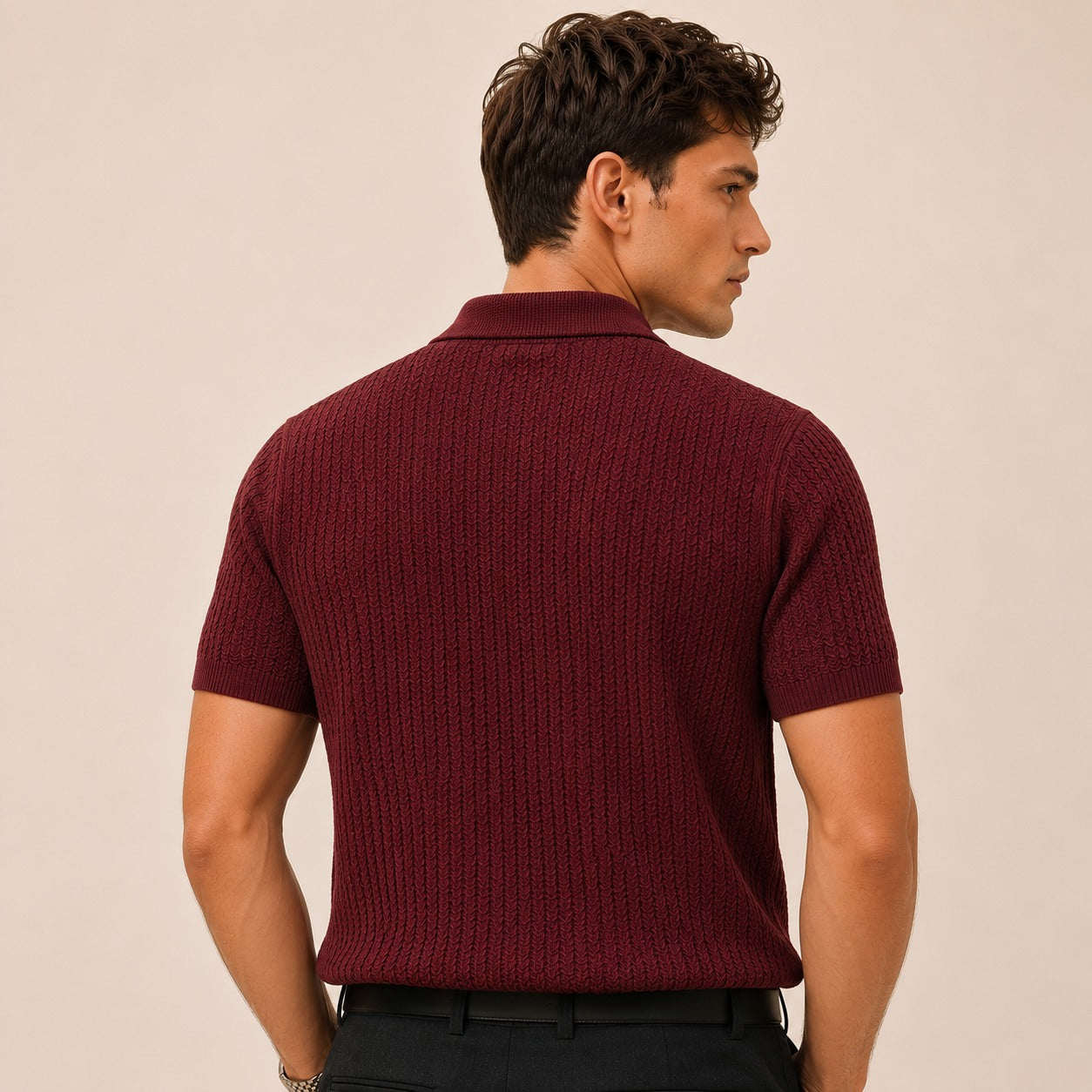 ARZO Maroon Luxe Polo