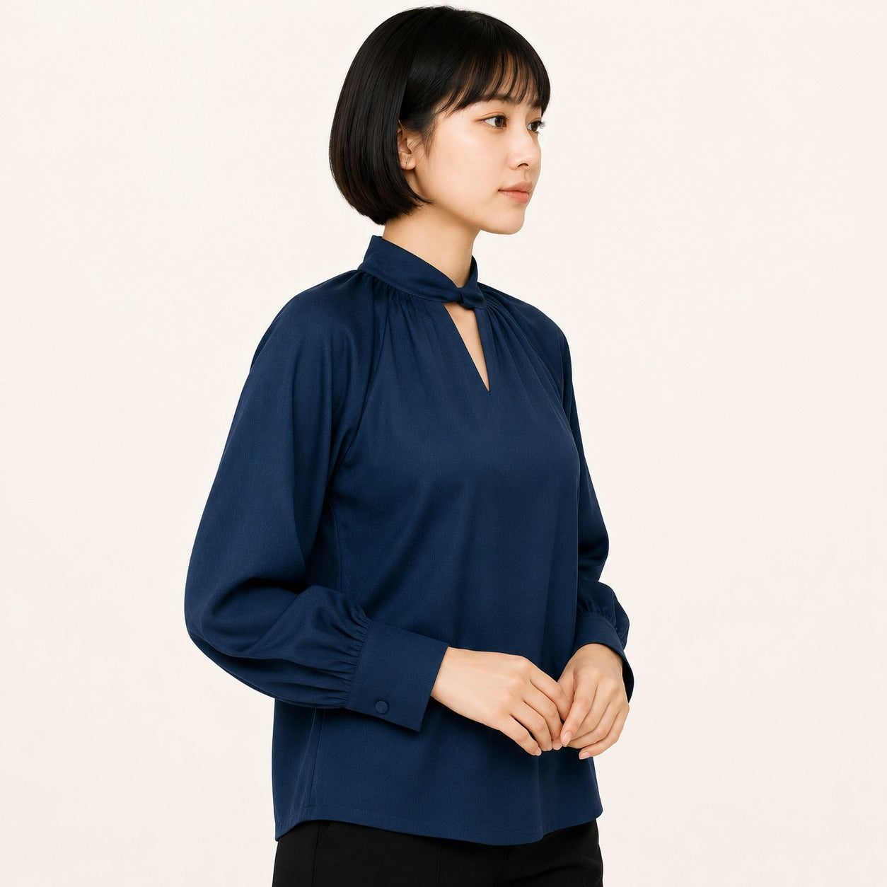 ARZO Midnight Keyhole Top