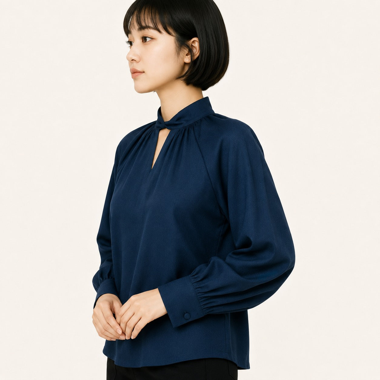 ARZO Midnight Keyhole Top