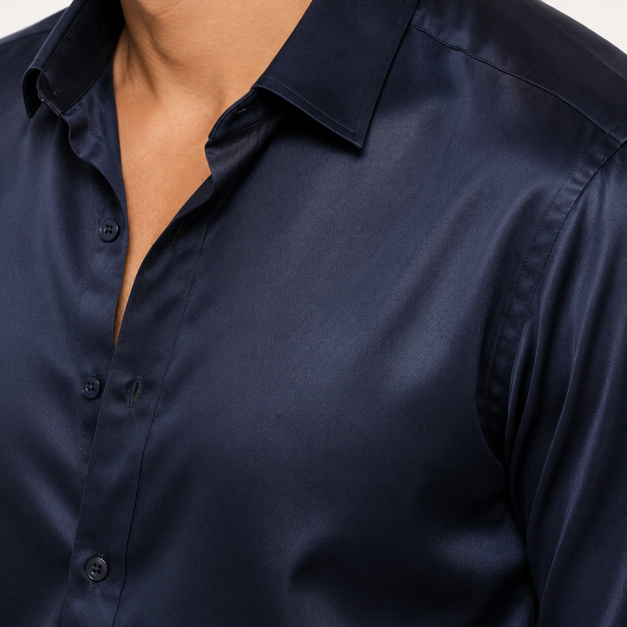 ARZO Midnight Luxe Satin Shirt
