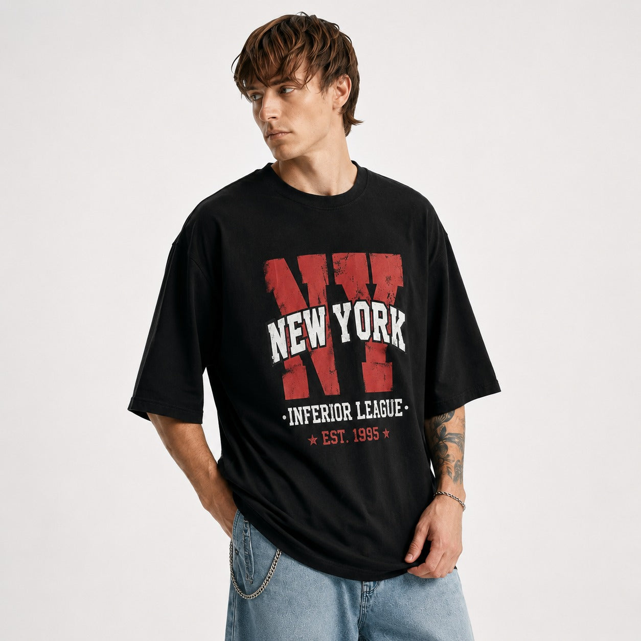 ARZO “NY Legacy” Luxury Street Oversize Tee