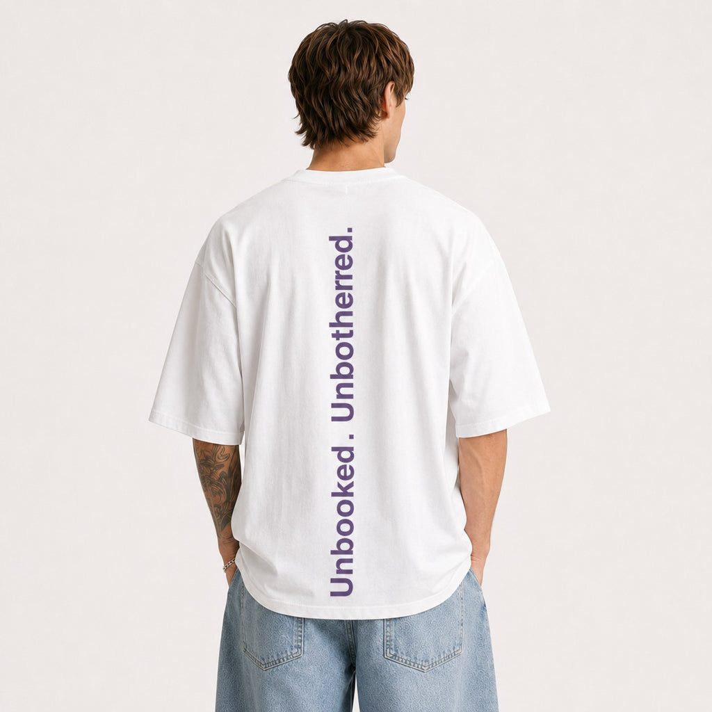 ARZO “No Plans” Oversized Tee (White)