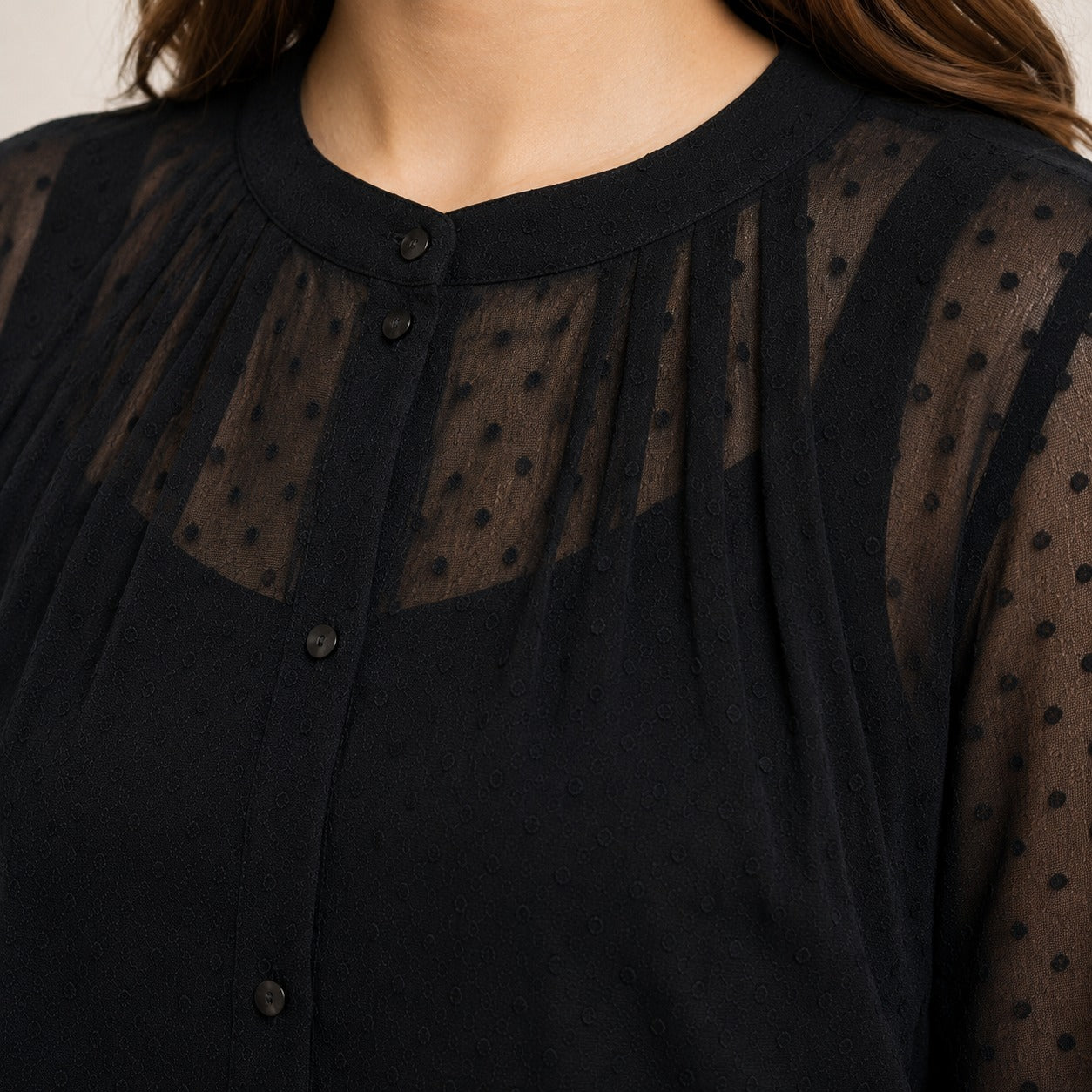 ARZO Noir Sheer Elegance Tunic