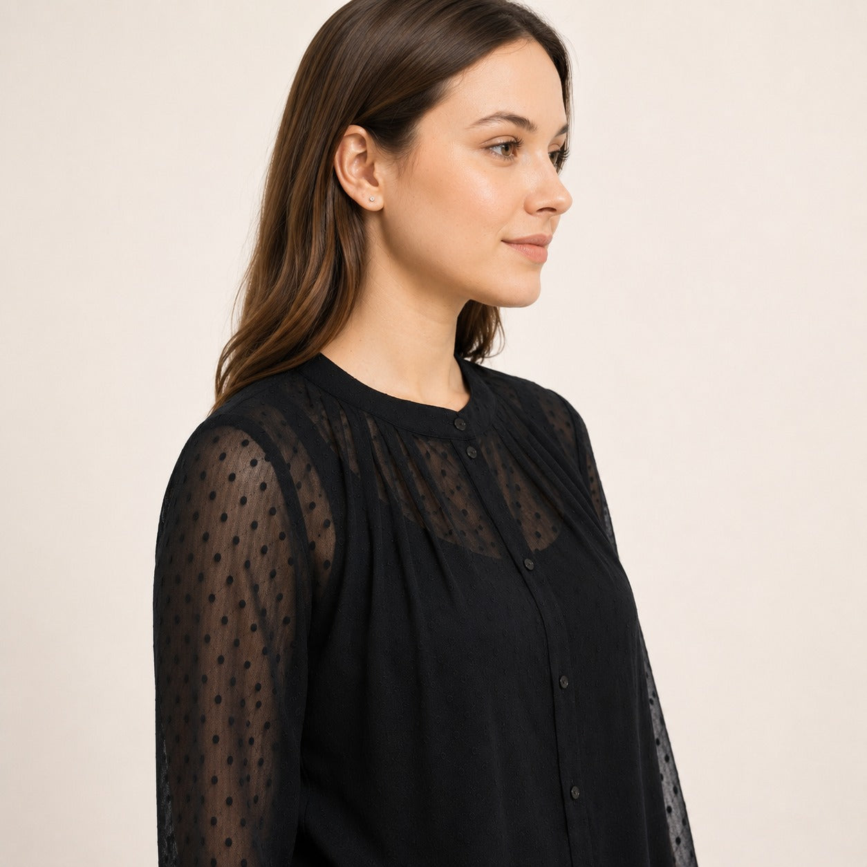 ARZO Noir Sheer Elegance Tunic