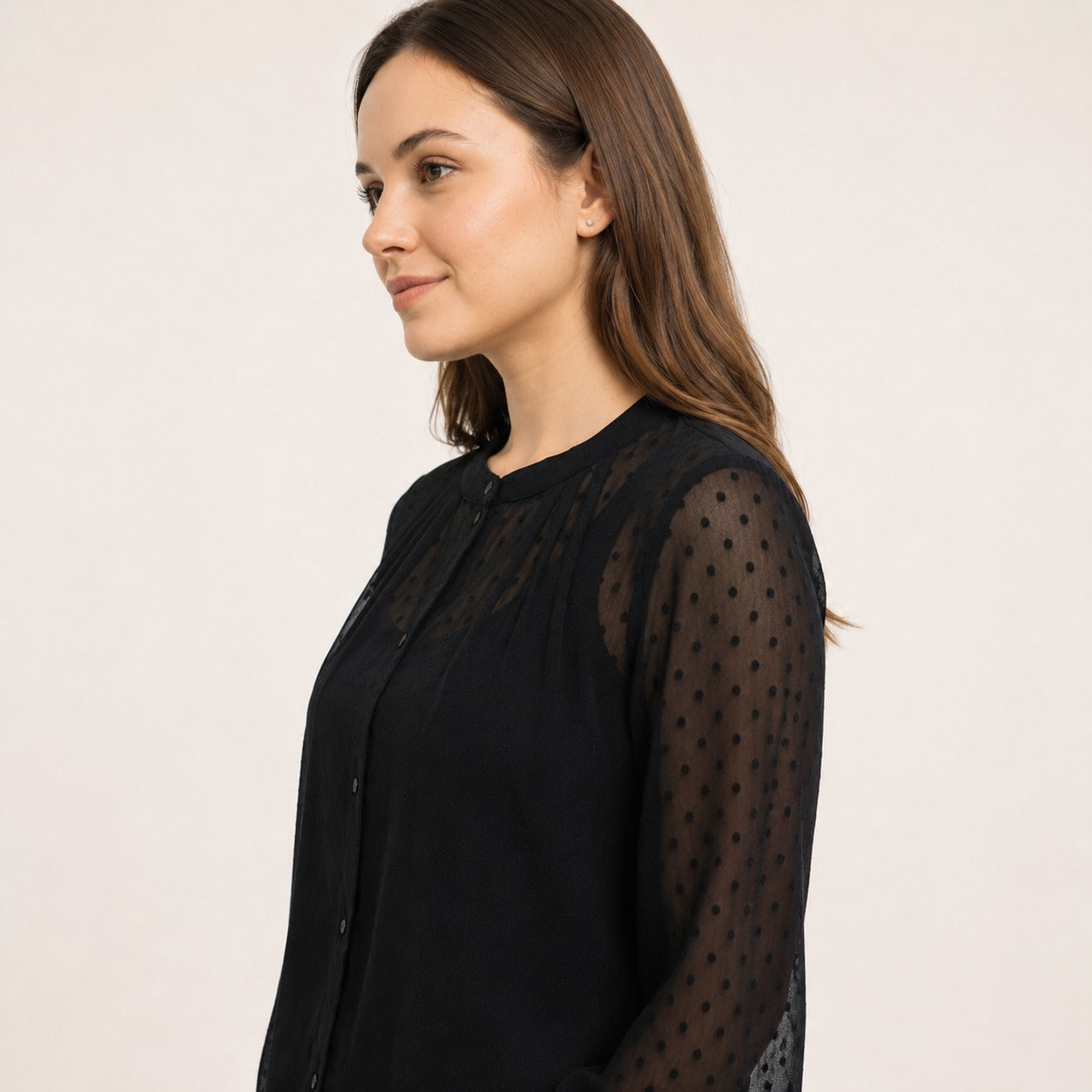 ARZO Noir Sheer Elegance Tunic