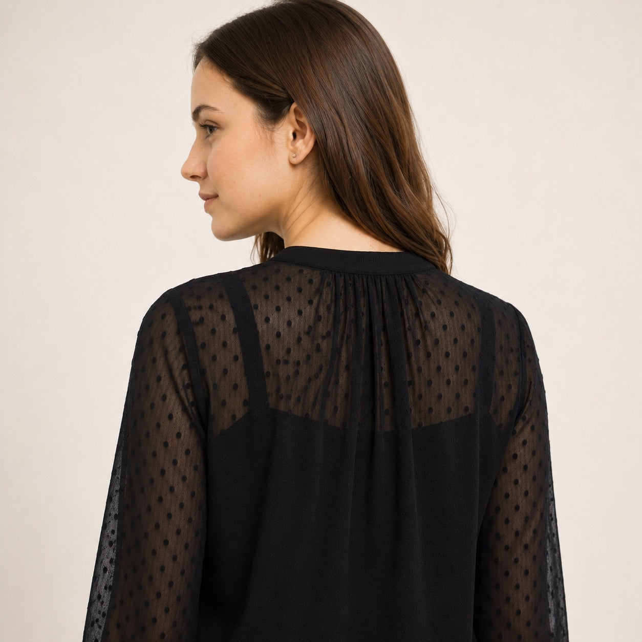 ARZO Noir Sheer Elegance Tunic