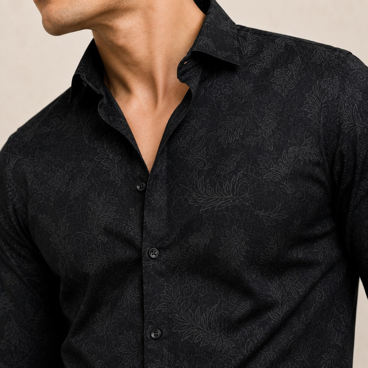 ARZO Noir Signature Print Shirt