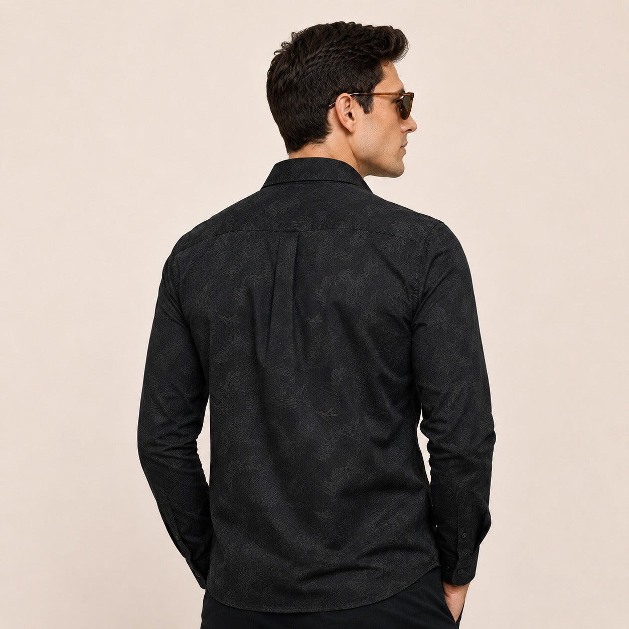ARZO Noir Signature Print Shirt